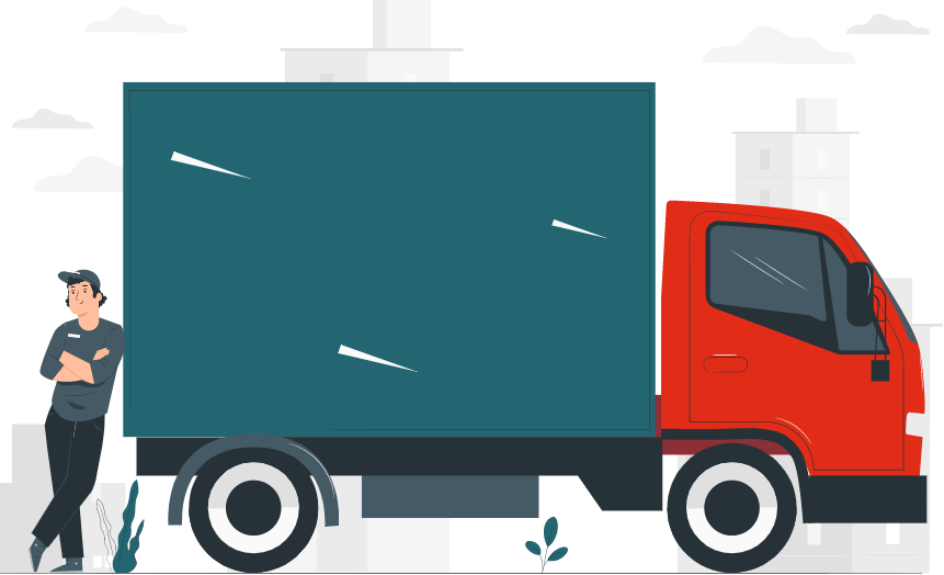 Truck rental illustration