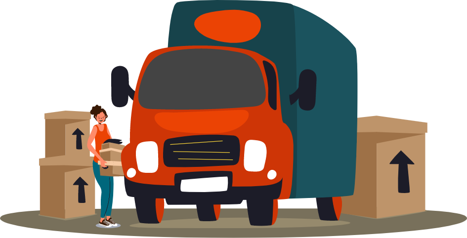 Furniture transport illustration